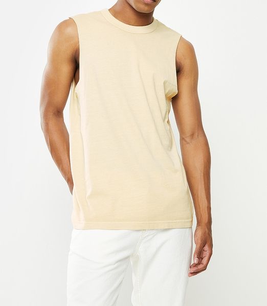 Men's Cotton On Washed Muscle- Ivory