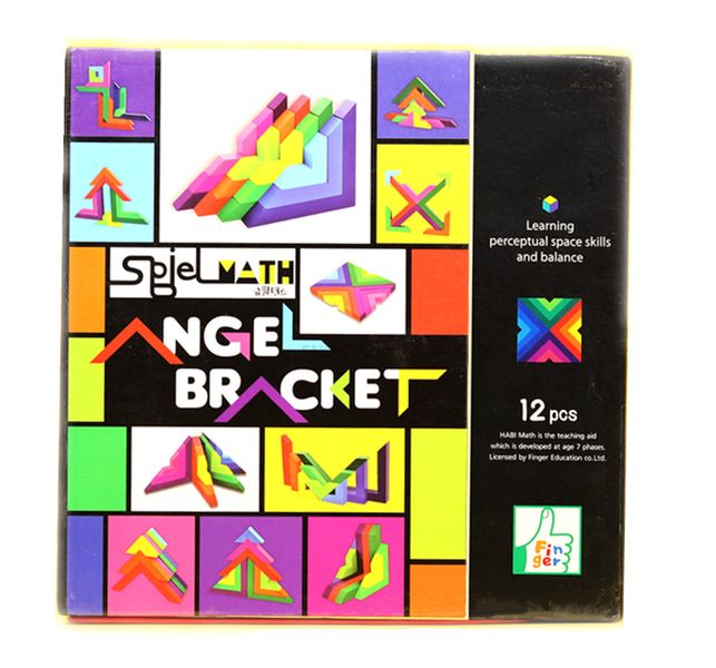 Wooden Angel Bracket Building Blocks Open End Toy 12 Piece