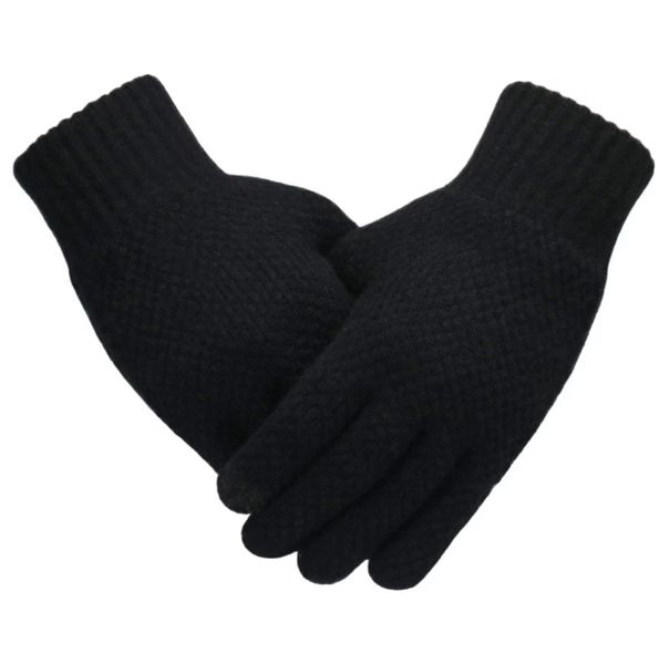 TryMe Men's Luxury Touchscreen Winter Thermal Woolen Gloves