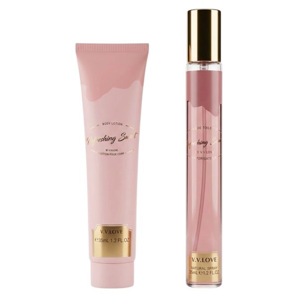 2 Pieces V.V.LOVE Refreshing Sweet Eau de Toilette 35ml &amp; Body Lotion 35ml