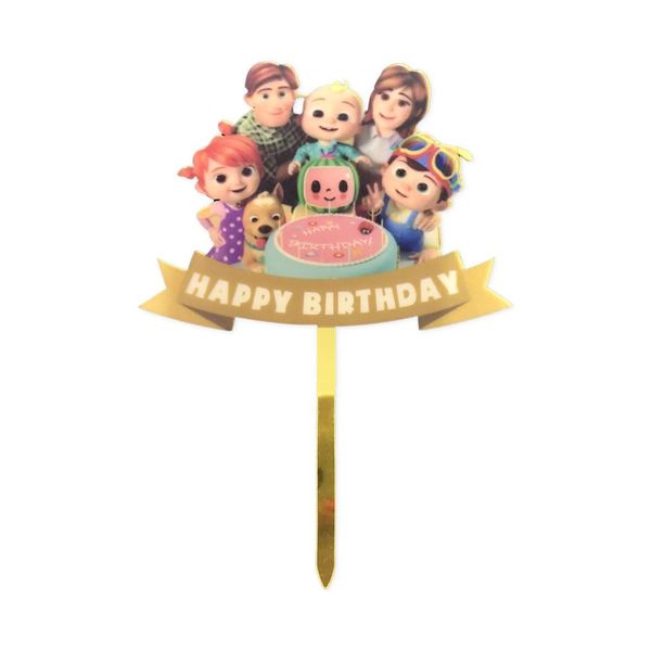 Fun Cocomelon Happy Birthday Cake Topper