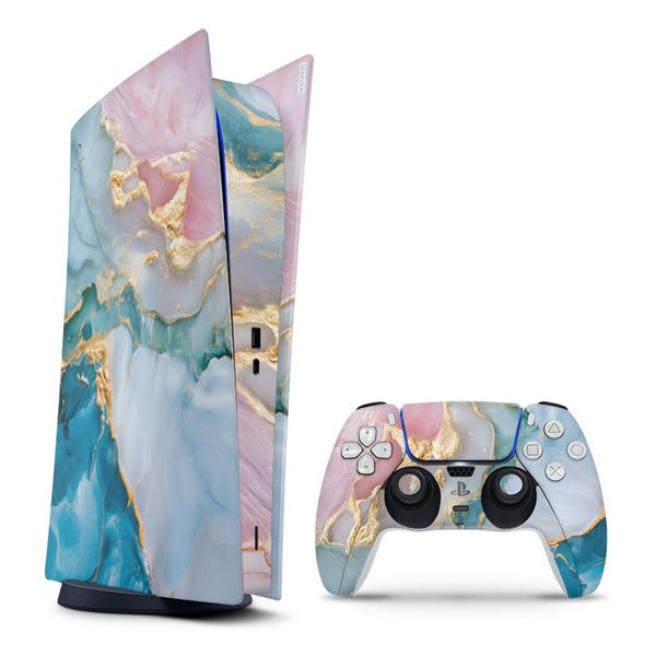 Decal Skin Compatible with PS5 Digital - Marble Pastel Fusion (Decal Only)