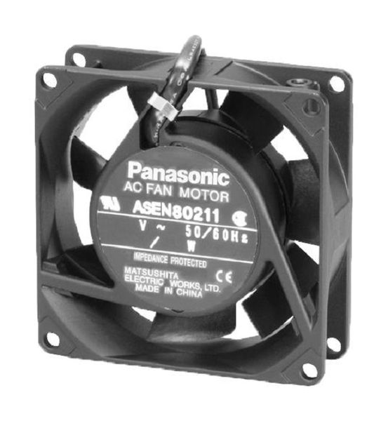 Panasonic (ASEN80211) AC Axial Fan, 100V, Square, 80 mm, 25 mm