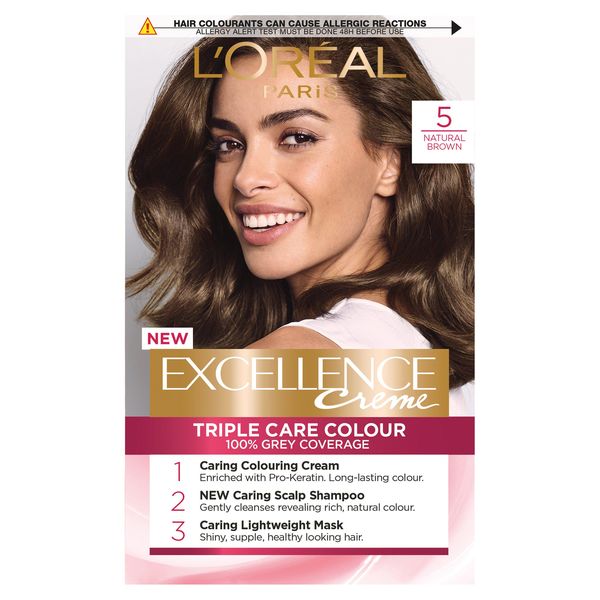 LOreal Excellence Creme Permanent Hair Dye 5 Natural Brown