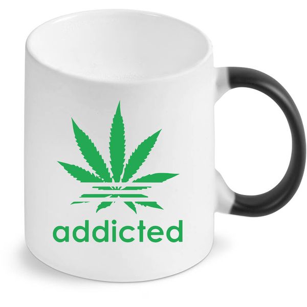 Addicted Weed Birthday Christmas Anniversary Magic Colour Changing Mug