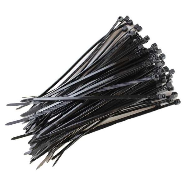 Self Locking Cable Ties Reusable with Mounting Hole - 100Pcs - Black
