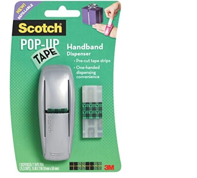 Scotch Pop-Up Tape Handband Dispenser, 3/4 x 2 Inches, 75 Strips
