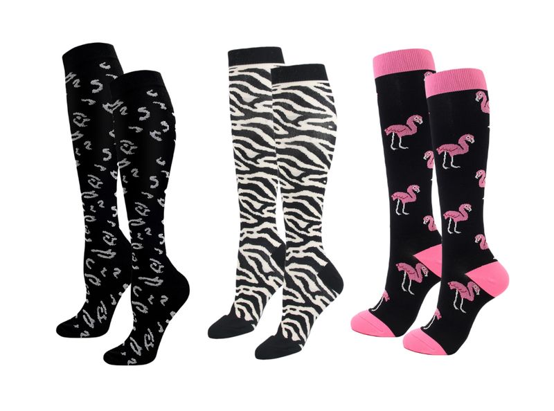 Compression Socks for Women &amp; Men Long Pack of 3 Pairs