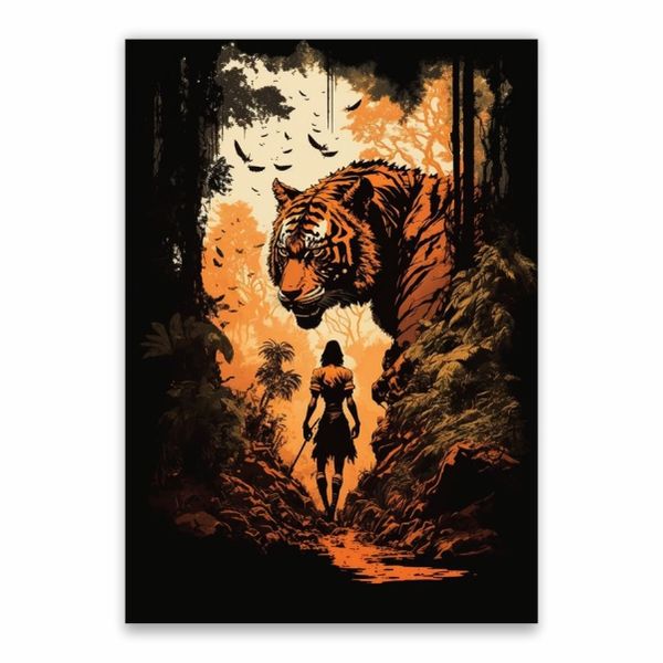 Giant Tiger Jungle - Poster A1