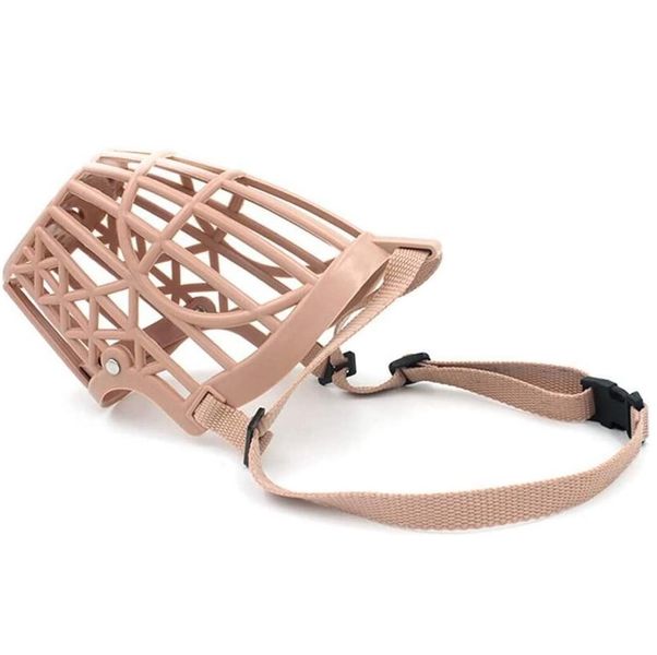 UrbanPets - SoftPlastic Dog Muzzle Anti Bite Adjustable Basket Mouth Cover