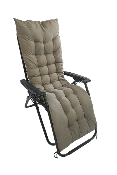 Beach/Pool &amp; Camping Reclining Chair with Padded,Foldable,Grey
