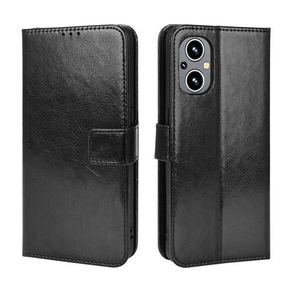 Crazy Horse Pattern Leather Protective Case Compatible With Motorola G35 5G