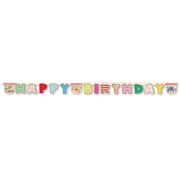 Winnie Alphabet Happy Birthday Die Cut Banner
