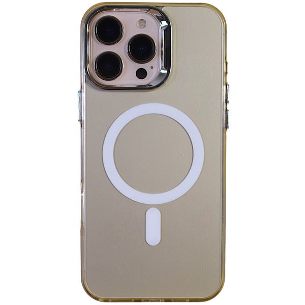 Champagne Magnetic Phone Case With Clear Edge - Compatible With iPhone