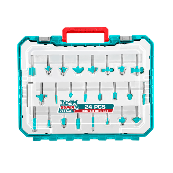 TOTAL Router Bits Set 6mm (24Pcs)