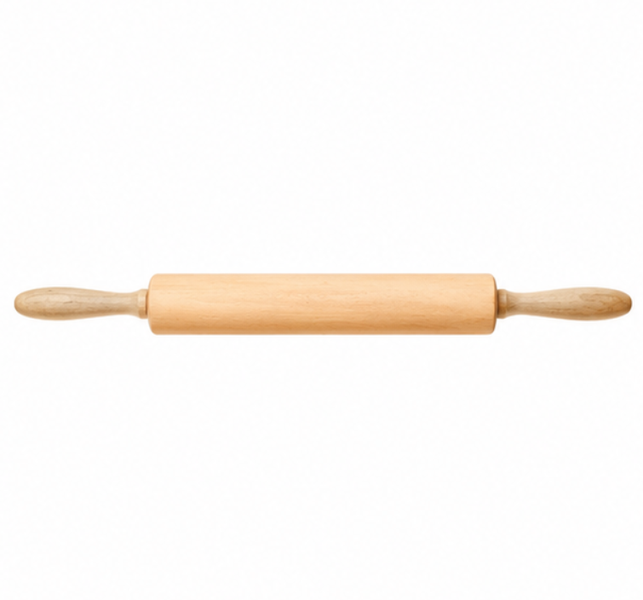 Wooden Rolling Pin with Ergonomic Handles