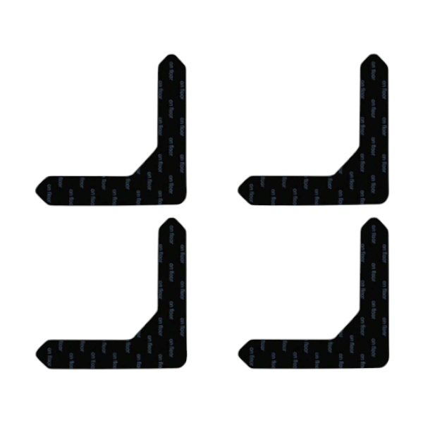 4 Piece Anti-Slip Reusable Waterproof Carpet Grippers Set - Black