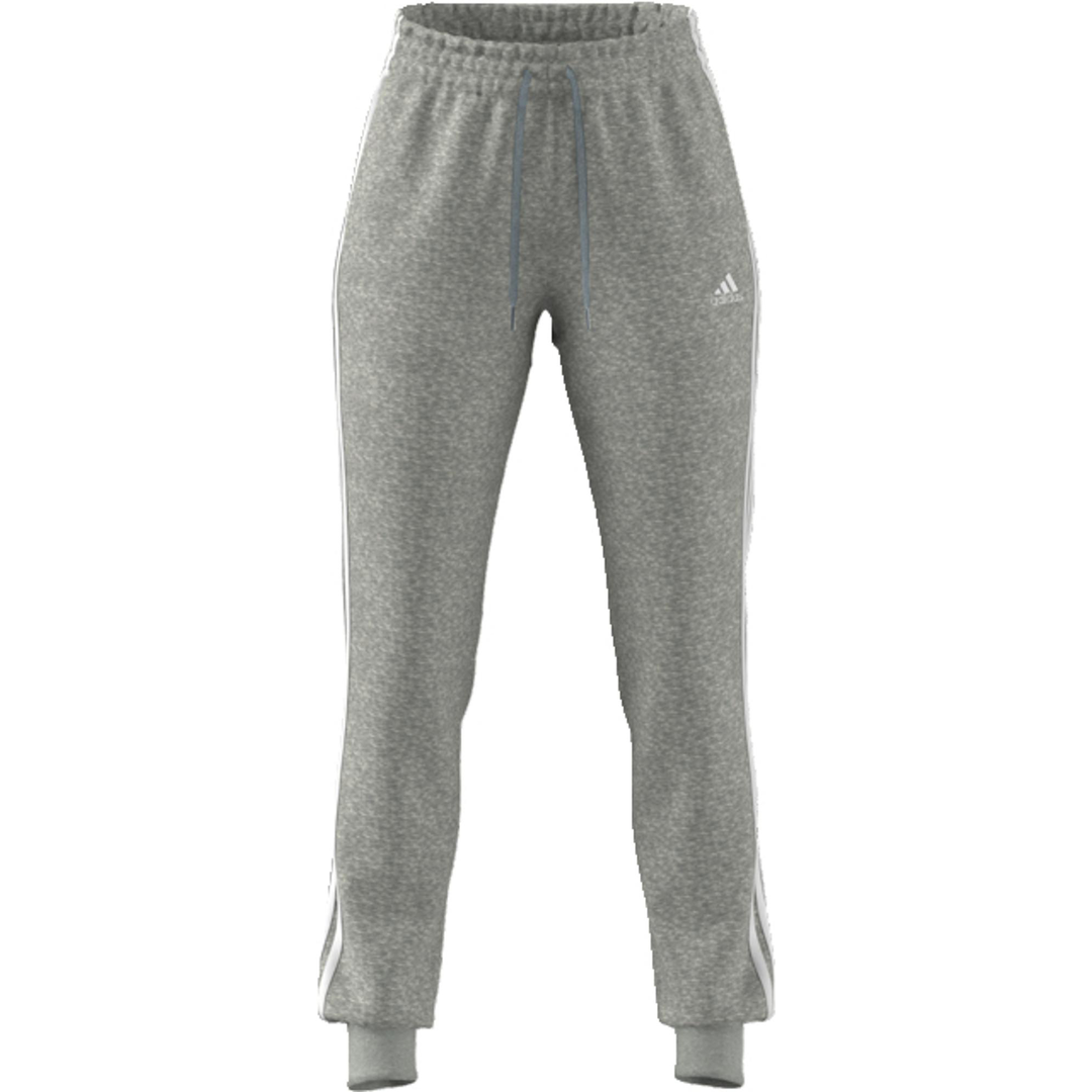 adidas Women's 3 Stripe FT C Pants - Medium Grey Heather/White | Buy ...