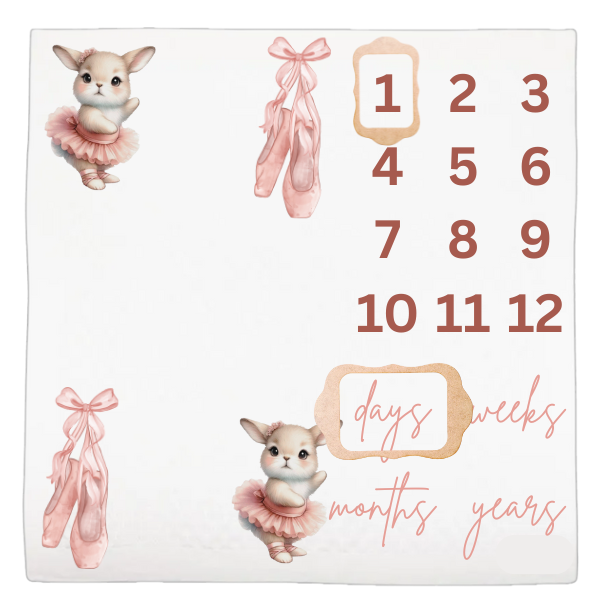 Baby Milestone Blanket Soft Memory Blanket-It's a girl thing