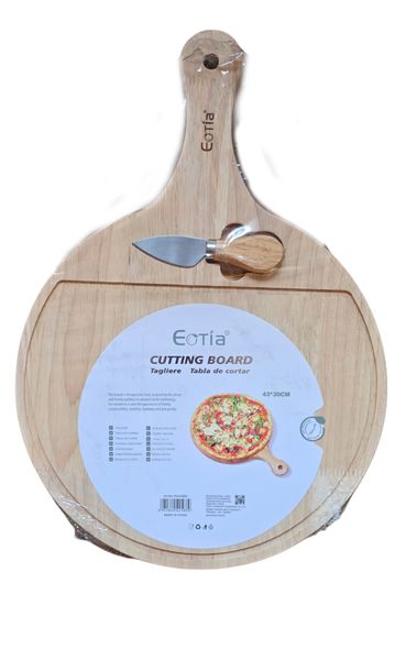 Eotia 30 cm Round Cheese Cutting Board with Knife