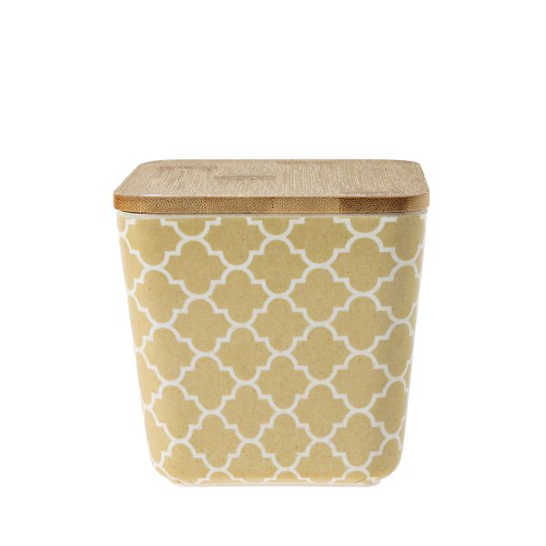 George &amp; Mason - Trellis Bamboo Fibre Canister Square 11x10.5cm