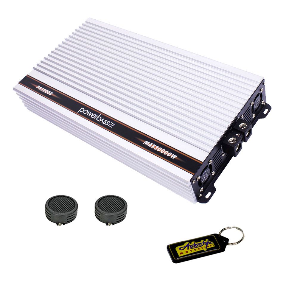 Powerbass 30000w Monoblock Class D Amplifier & Evo Tweeters & Key
