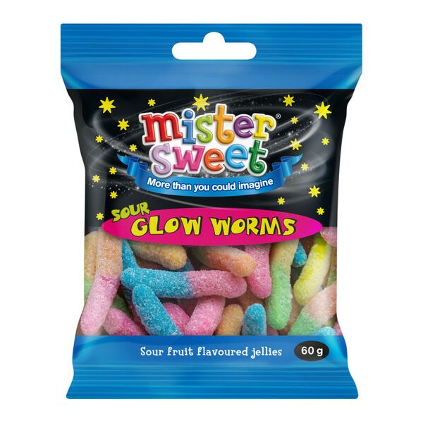 Mister Sweet Glow Worms - 24 x 60g