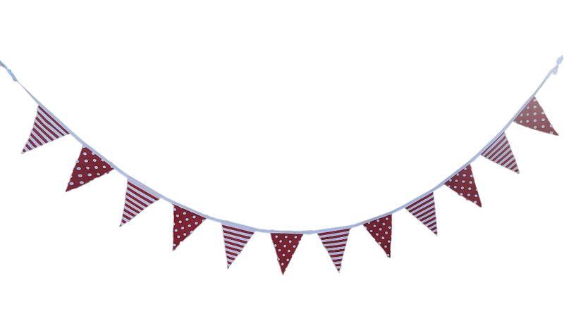 Bunting/Flag/Banner Red Stripe/Polkadot