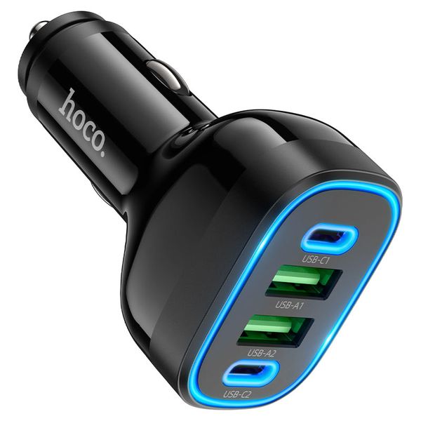 Hoco NZ11 Guide PD 72W Car Charger With 4 Ports 2C+2A Type