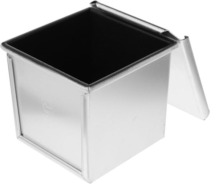 Square Loaf Baking Pan with Lid 10cm Nonstick Aluminum Alloy Bread Toast
