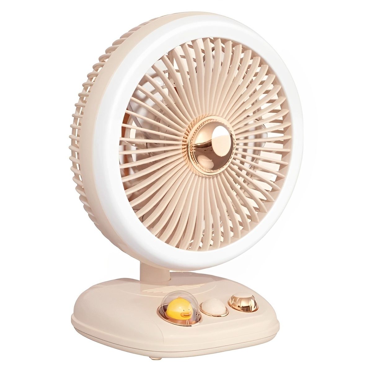 USB Foldable Desk Fan Rechargeable Fan with 4000mah Battery & Led Light