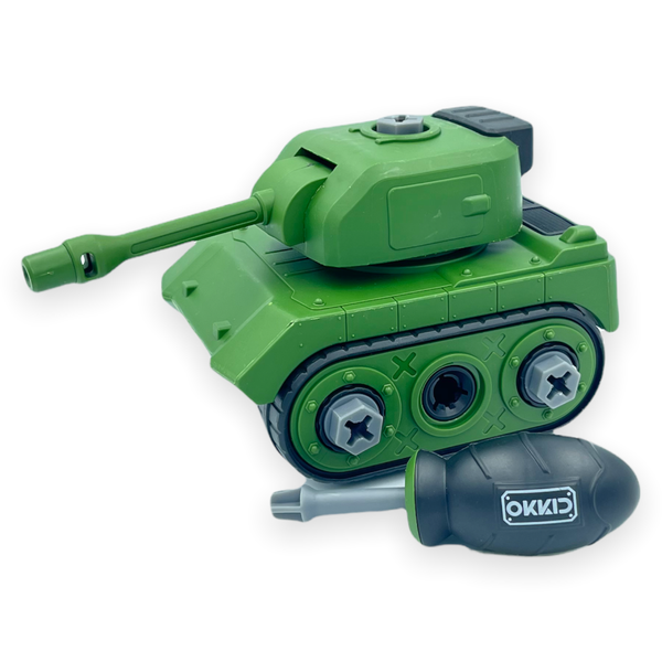 OKKID - Military Tank - Constructor Series DIY Toy Truck - Toys for Boys