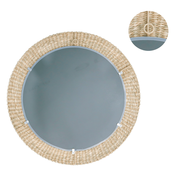 Inspire Mirror Sisal Sun Natural 57cm