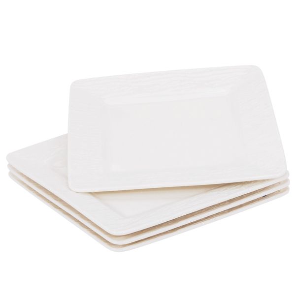 134c20-1518527 Set of 4 Pieces Square Side Plates 18.5CM × 2cm