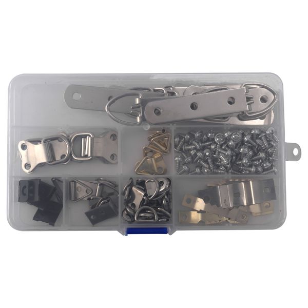 140 Pcs Photo Frame Hanging Hooks Kit 9 Models Hooks With Screws