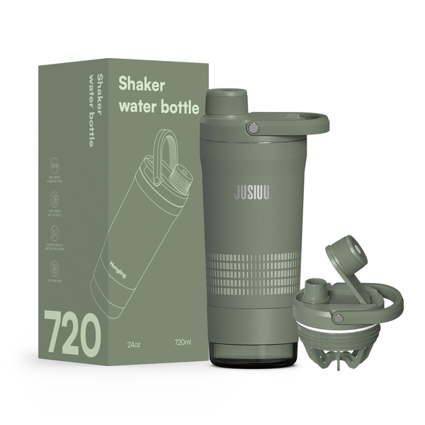 Double-Layer Stainless Steel Insulated Shaker Mug Protein Shaker Bottle