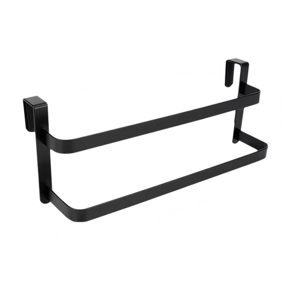 Over-the-Door Kitchen Cabinet Towel Rack - Double Rail Organizer