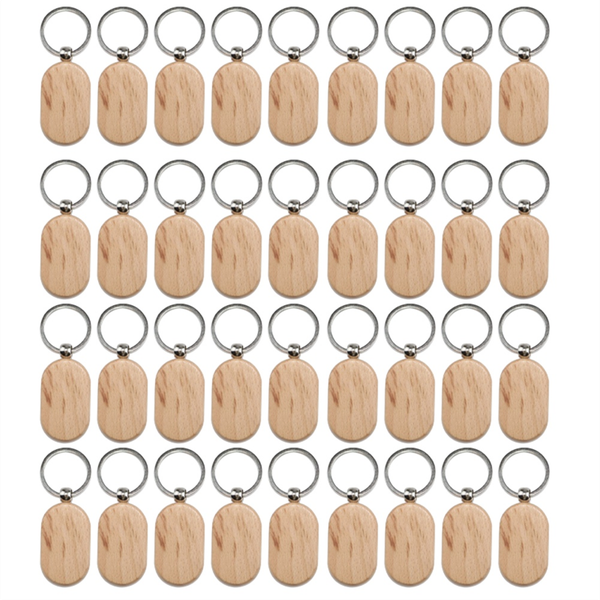 Wooden Key Tag Key Engraving Blanks Unfinished Key Tags,Style 16