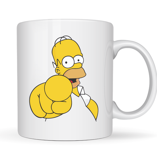 White Ceramic Mug 350ml - Homer Simpson