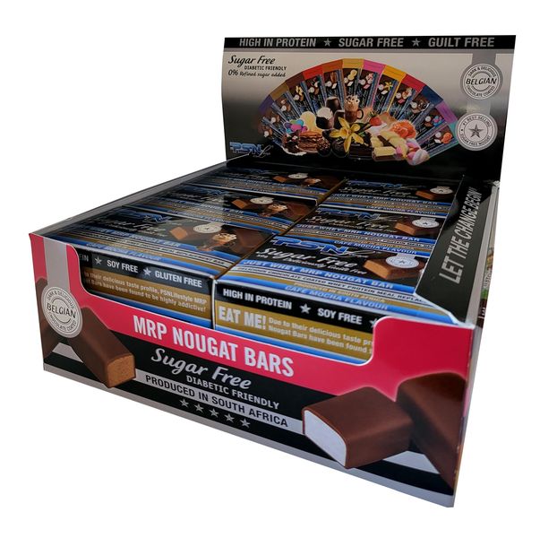 PSNLifestyle Sugar Free MRP Nougat Bars - Café Mocha - 12EA