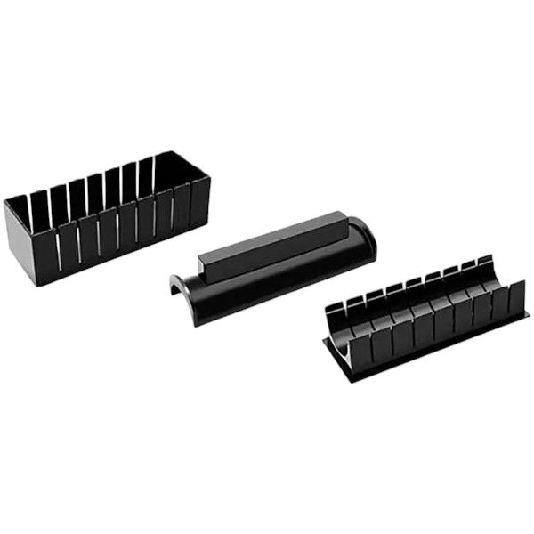 Sushi Making Set With Precision Cutting Guide - Black - 3 Piece