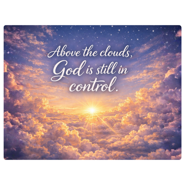 Above The Clouds God Still Control Printed Mouse Pad