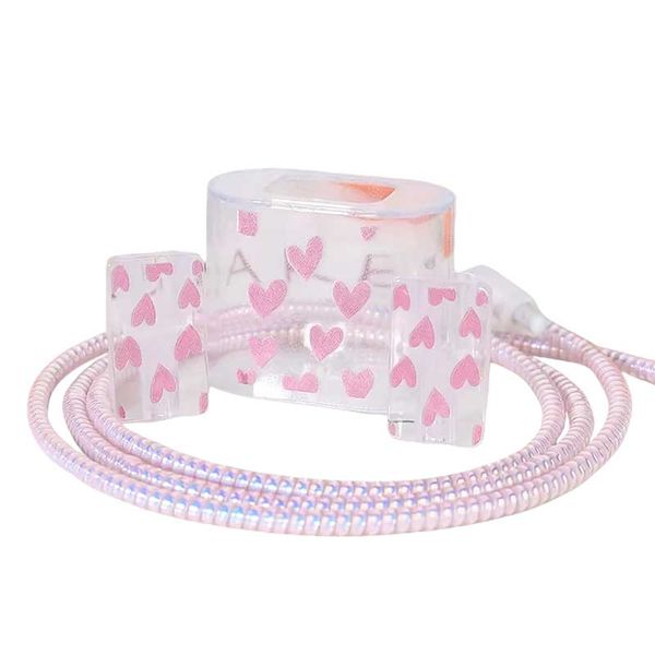 5 Pack Heart Charging Adapter Covers Silicone