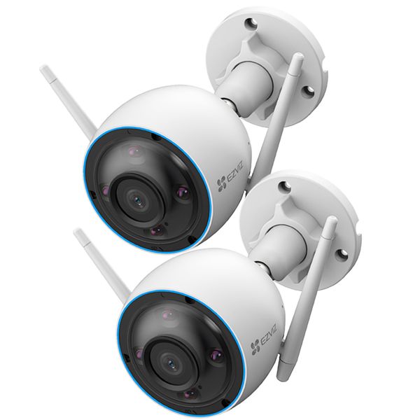 EZVIZ H3 3MP 2K AI Colour Night Vision WiFi Security Camera TWIN PACK