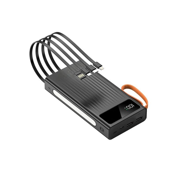 Power Bank Portable 66 W Fast Charging Powerbank White 20000mAh- Black