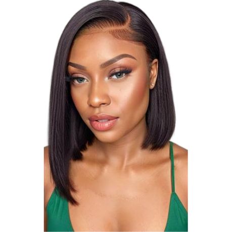 VSP 10" Glueless Bob Wig Wear And Go - 13x4 Frontal Lace Wig Brazilian Hair Image