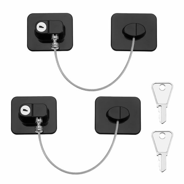 2 Pack Fridge Lock Child Safety Cupboard Locks with Keys