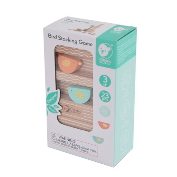 Classic World Bird Stacking Game: 23 Pieces