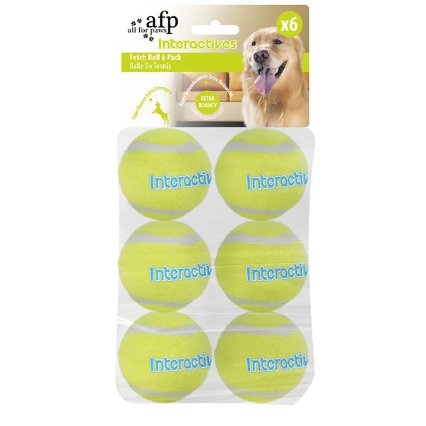 Dog Ball Launcher - Super Bounce Balls - For Small Breed Dogs (Pack of 6)