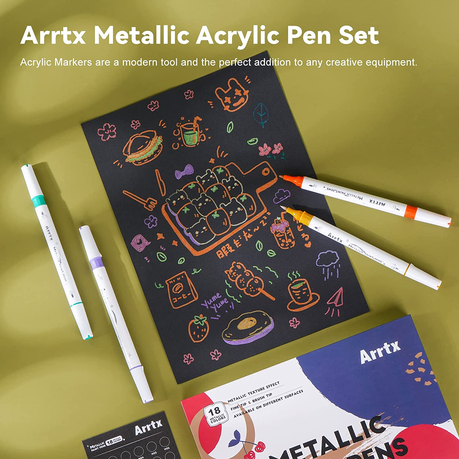 Arrtx – 30 Acrylic Vibrant Paint Markers – Gocart
